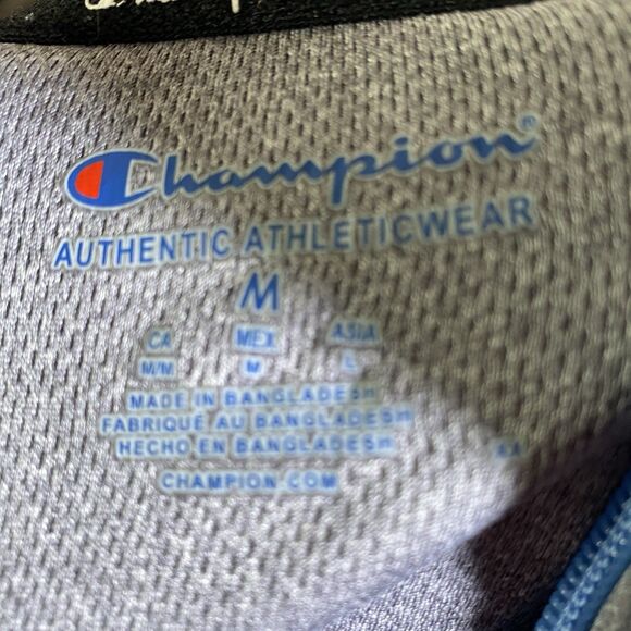 Champion UNC Tar Heels 1/4 Zip Pullover Shirt  Mens Size Medium Grey Lightweight - Picture 12 of 12